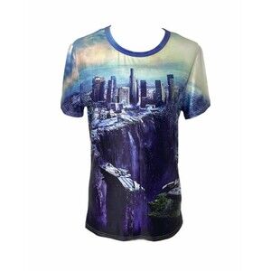 Whatlees Boy's Shirt Multicolor Apocalypse Short Sleeve Graphic Size Medium